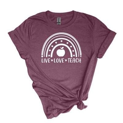 Live 🌷 Love ❣️ Teach 👩‍🏫 - Adult Unisex Soft T-shirt - image4